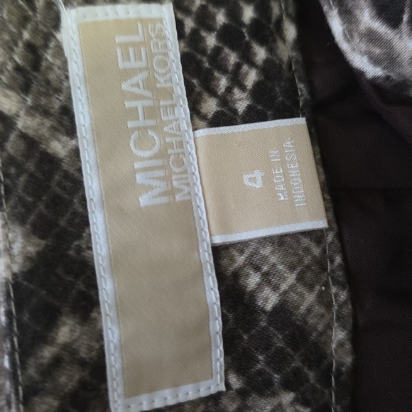Michael Kors Brown Snakeskin Pencil Skirt - Picture 5 of 6